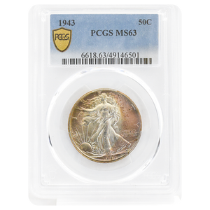 1943 Walking Liberty Half Dollar MS63 PCGS