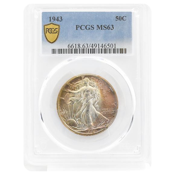 1943 Walking Liberty Half Dollar MS63 PCGS
