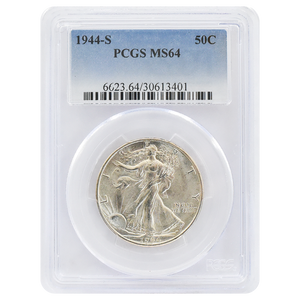 1944-S Walking Liberty Half Dollar MSS64 PCGS
