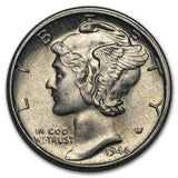 1937-S - 1945-D Mercury Dime - UNC Condition