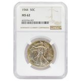 1944 Walking Liberty Half Dollar MS62 NGC