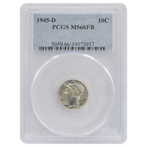 1945-D Mercury Dime MS66 Full Bands PCGS