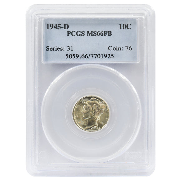 1945-D Mercury Dime MS66 Full Bell Lines PCGS