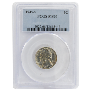 1945-S Jefferson Nickel MS66 PCGS