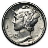 1937-S - 1945-D Mercury Dime - UNC Condition