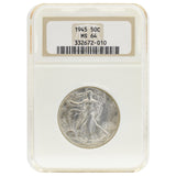 1945 MS64 Walking Liberty Half NGC