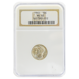 1945 Mercury Dime MS65 NGC