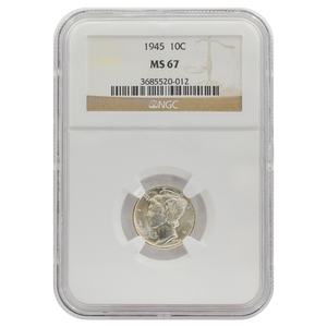 1945 Mercury Dime MS67 NGC