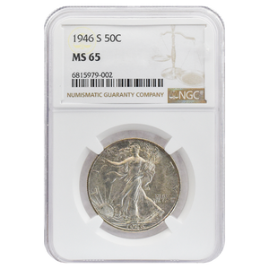 1946-S Walking Liberty Half Dollar MS65 NGC