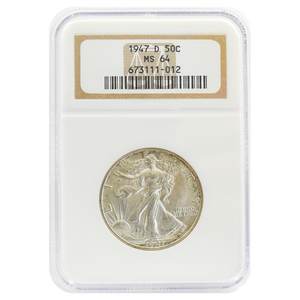 1947-D Walking Liberty Half Dollar MS64 NGC