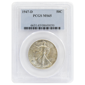 1947-D Walking Liberty Half Dollar MS65 PCGS