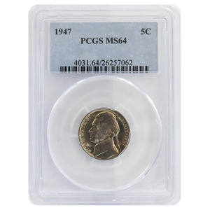 1947 Jefferson Nickel MS64 PCGS