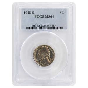 1948-S Jefferson Nickel MS64 PCGS