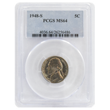 1948-S Jefferson Nickel MS64 PCGS