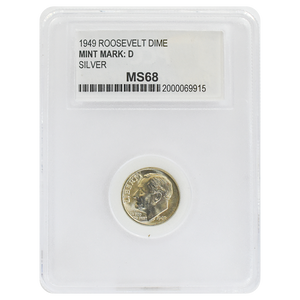 1949-D  Roosevelt Dime MS68 PCC