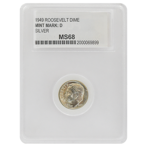 1949-D Roosevelt Dime MS68