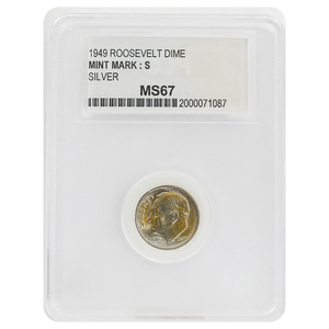 1949-S Roosevelt Dime MS67 PCC