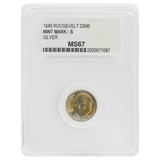 1949-S Roosevelt Dime MS67 PCC