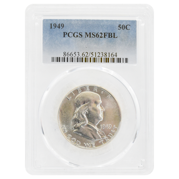 1949 Franklin Half Dollar MS62 FBL PCGS