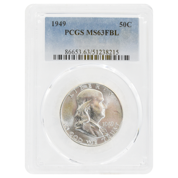 1949 Franklin Half Dollar MS63 FBL PCGS
