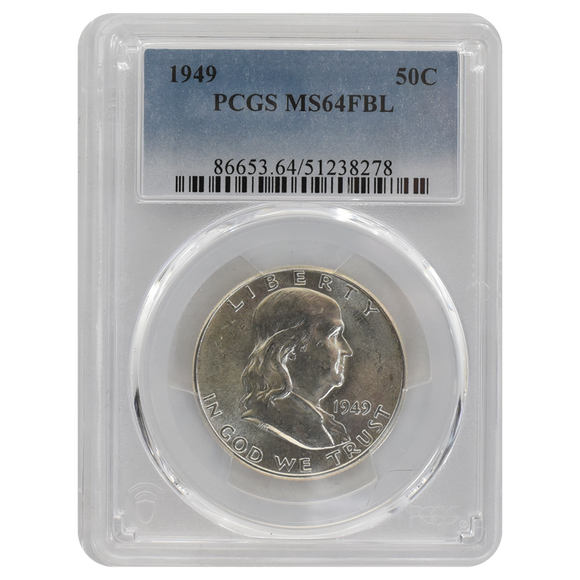 1949 Franklin Half Dollar MS64 FBL PCGS