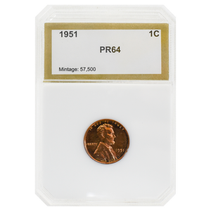 1951 Wheat Cent Proof PR64