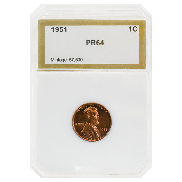 1951 Wheat Cent Proof PR64
