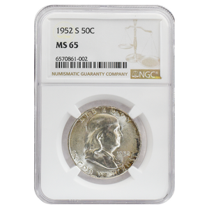 1952-S Franklin Half Dollar MS65 NGC