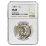 1952-S Franklin Half Dollar MS65 NGC