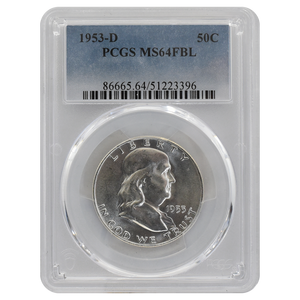 1953-D Franklin Half Dollar MS64 FBL PCGS