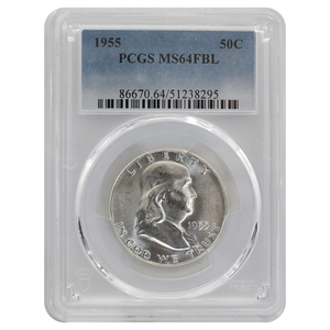 1955 Franklin Half Dollar MS64 FBL PCGS