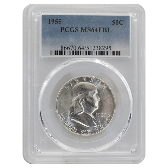 1955 Franklin Half Dollar MS64 FBL PCGS