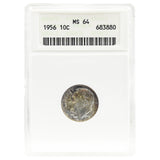 1956 MS64 Roosevelt Dime ANACS