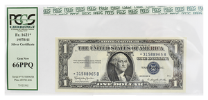 1957B $1* CU66 PPQ Silver Certificate FR1621*
