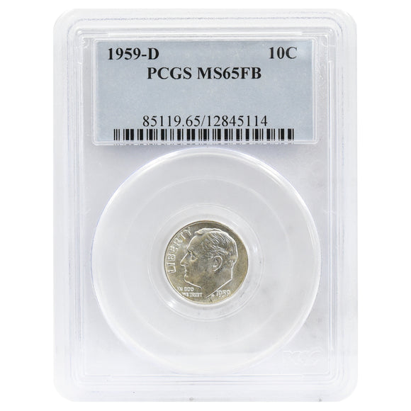 1959-D MS65FB Roosevelt Dime PCGS