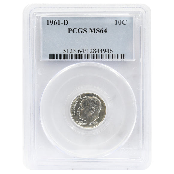 1961-D MS64 Roosevelt Dime PCGS