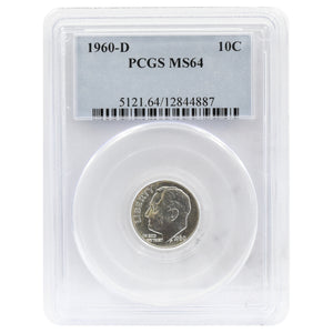 1960-D MS64 Roosevelt Dime PCGS