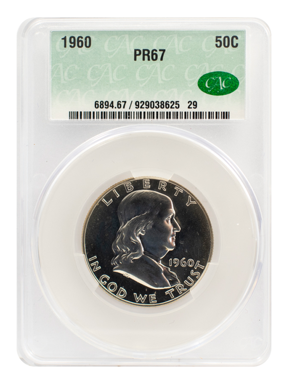 CAC 1960 Franklin Half Dollar PR 67