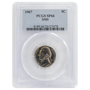1967 Jefferson Nickel Special Mint Set SP66 PCGS