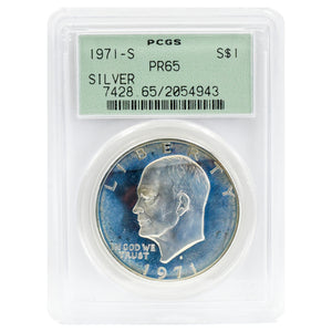 1971 -S Eisenhower Dollar PCGS PR65