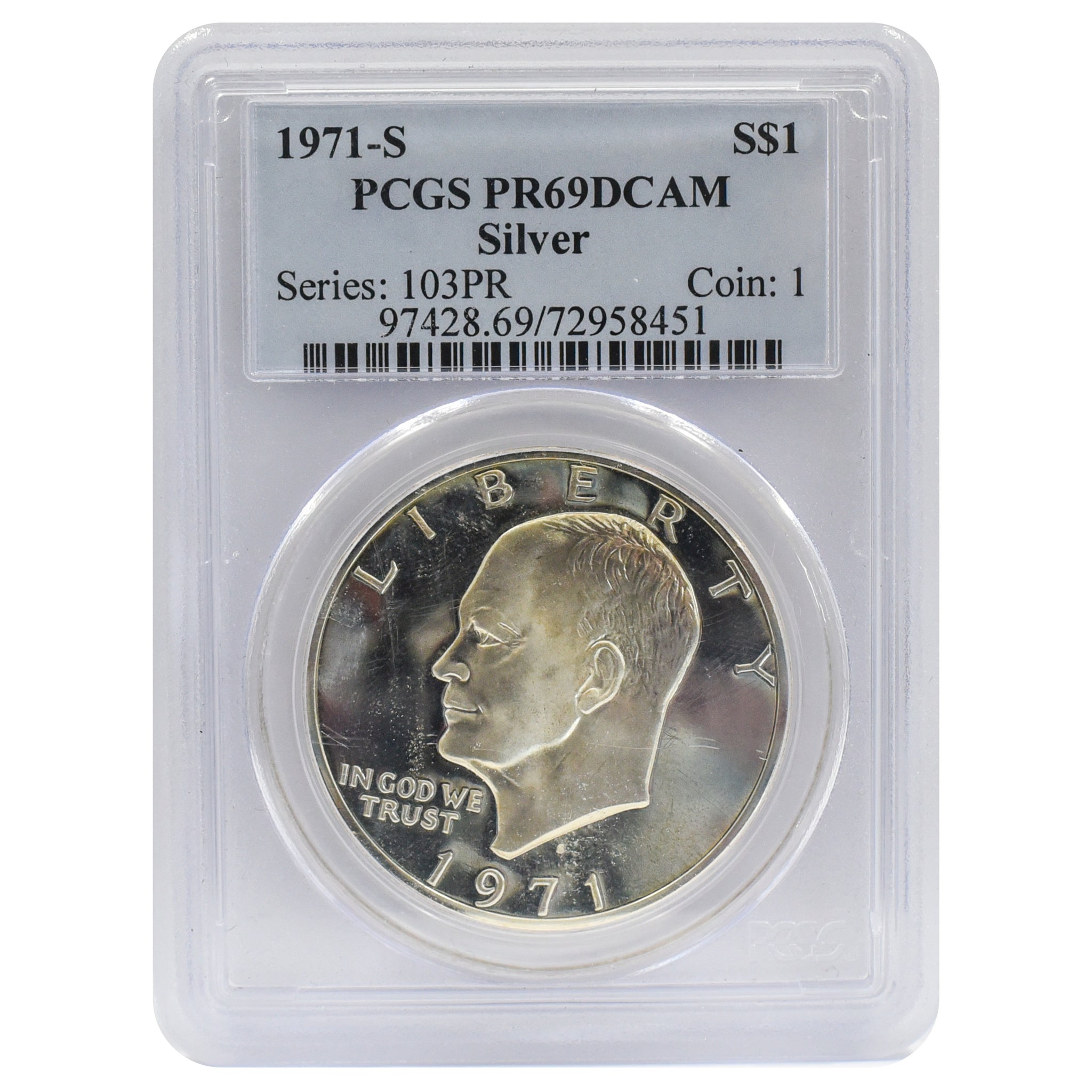 1986-S シルバーイーグル ジェネラル・ジョージ・W・ケイシー・ジュニア DCAM PCGS PR70 Eisenhower Dollars –  CCI