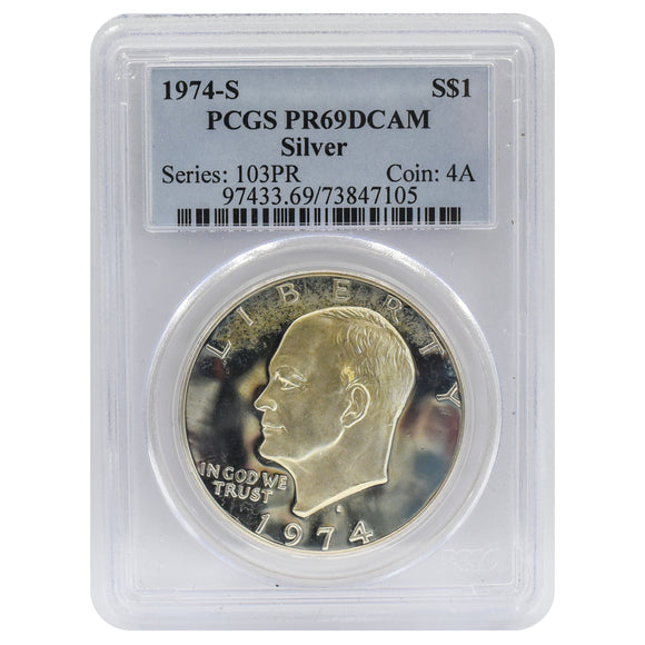 1974-S Eisenhower Dollar PR69 DCAM Silver PCGS