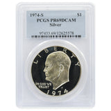 1974-S PR69 DCAM Silver Eisenhower Dollar PCGS