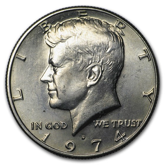 1974-D Kennedy Half Dollar – Brilliant Uncirculated (BU)