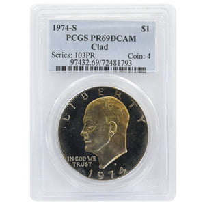 1974-S PR69 DCAM Clad Ike Dollar PCGS