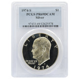 1974-S PR69 DCAM Silver Ike Dollar PCGS