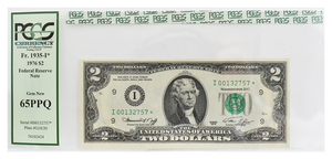 1976 $2* CU65 PPQ FR1935-I* PCGS