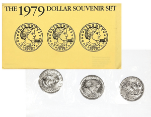 1979 P,D,S OGP Souvenir Envelope 3 Coin Set