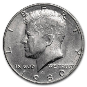 1980 Kennedy Half Dollar – Brilliant Uncirculated (BU)