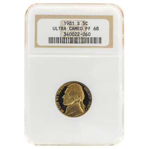1981-S Jefferson Nickel Ultra Cameo PF68 NGC
